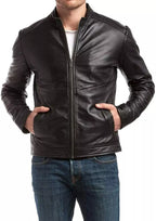 Men Genuine Leather Jacket MJ131
