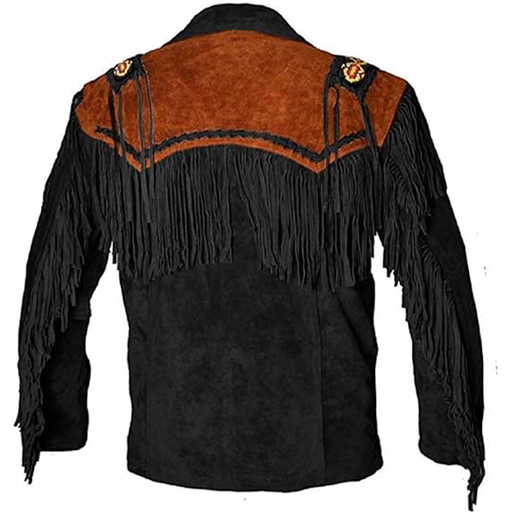 Men's Cowboy Fringed Suede Leather Western Stylish Coat