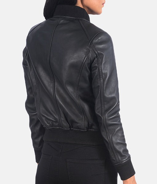 Women’s Classic Bomber Leather Jacket