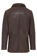 Mens Warm Mid-Length Leather Biker Coat - Sikander
