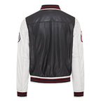 Mens Baseball Leather Letterman Bomber Jacket - Ashwood