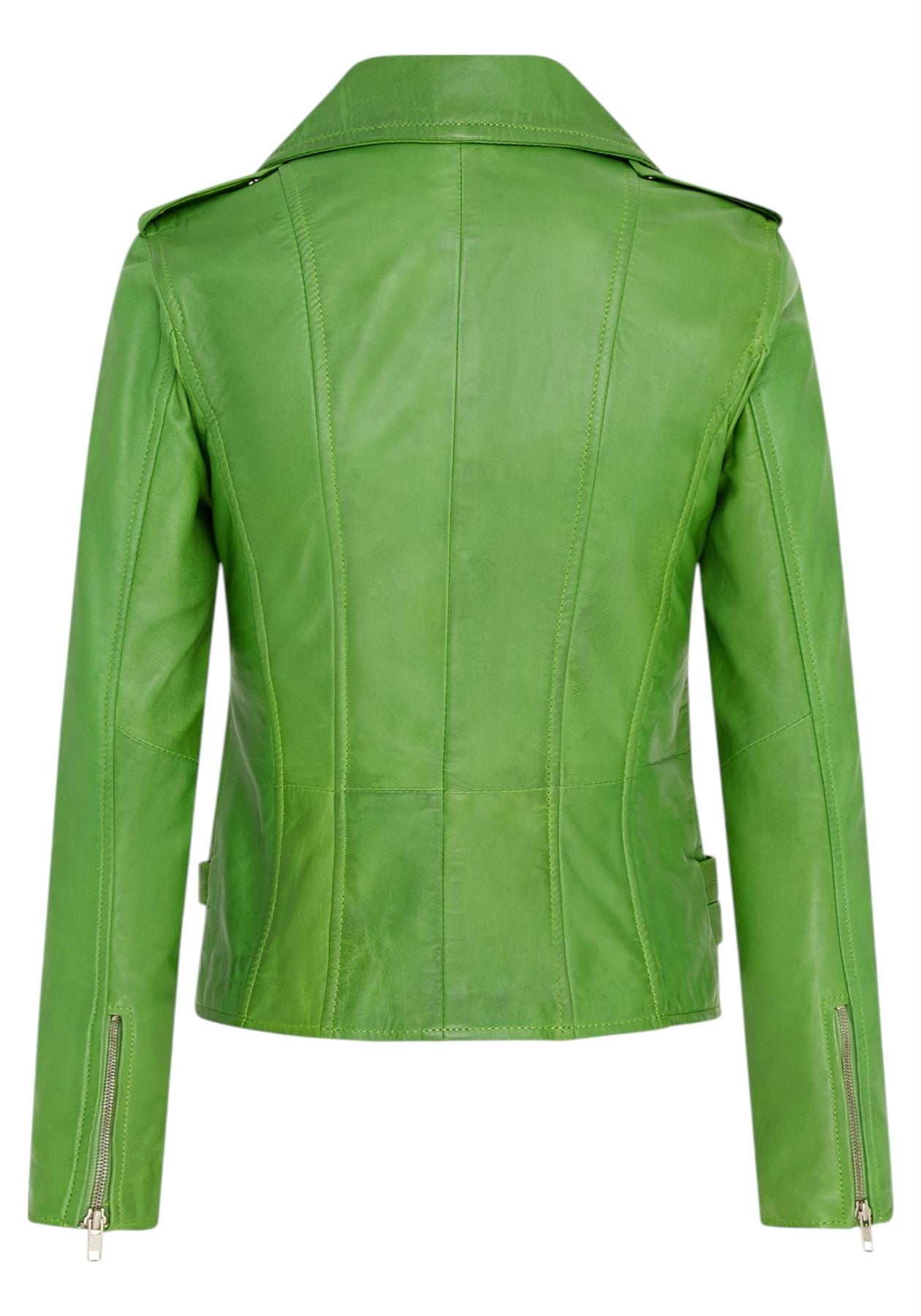 Womens Leather Vintage Brando Biker Jacket-Orlando