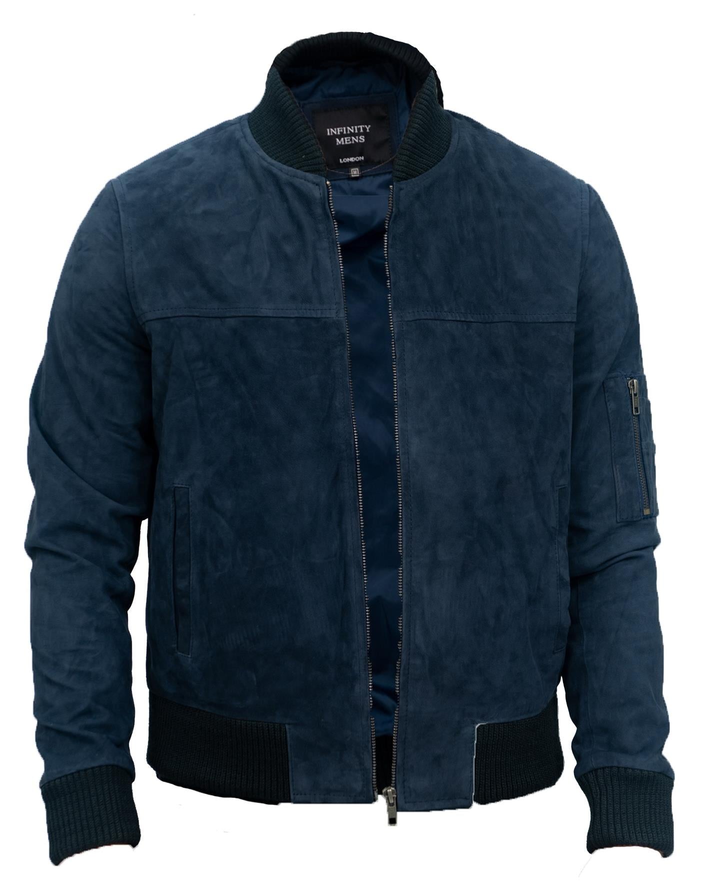 Mens Goat Suede MA-1 Bomber Jacket-Auckland