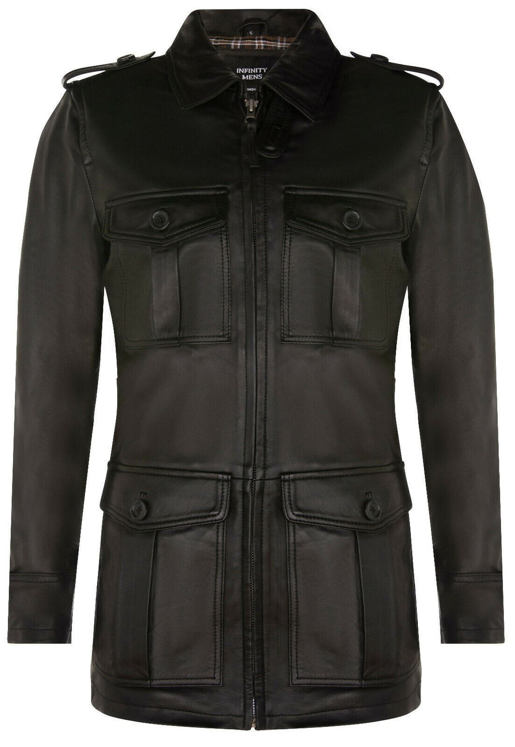 Mens Leather Parka Safari Coat-Mesa Verde
