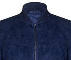 Mens Suede Leather MA-1 Varsity Bomber Jacket