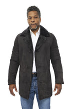 Mens Sheepskin Classic Car Coat-Avondale