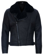 Mens Sheepskin Leather WW2 Bomber Jacket-Tucson