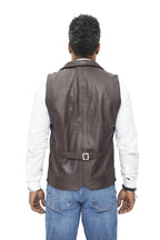 Mens Smart Classic Leather Waistcoat-Bristol