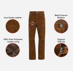 Men's Suede Pants Biker Style Suede Trousers