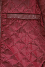 FRANK Men's Genuine Burgundy Leather Racing Jacket with Badges