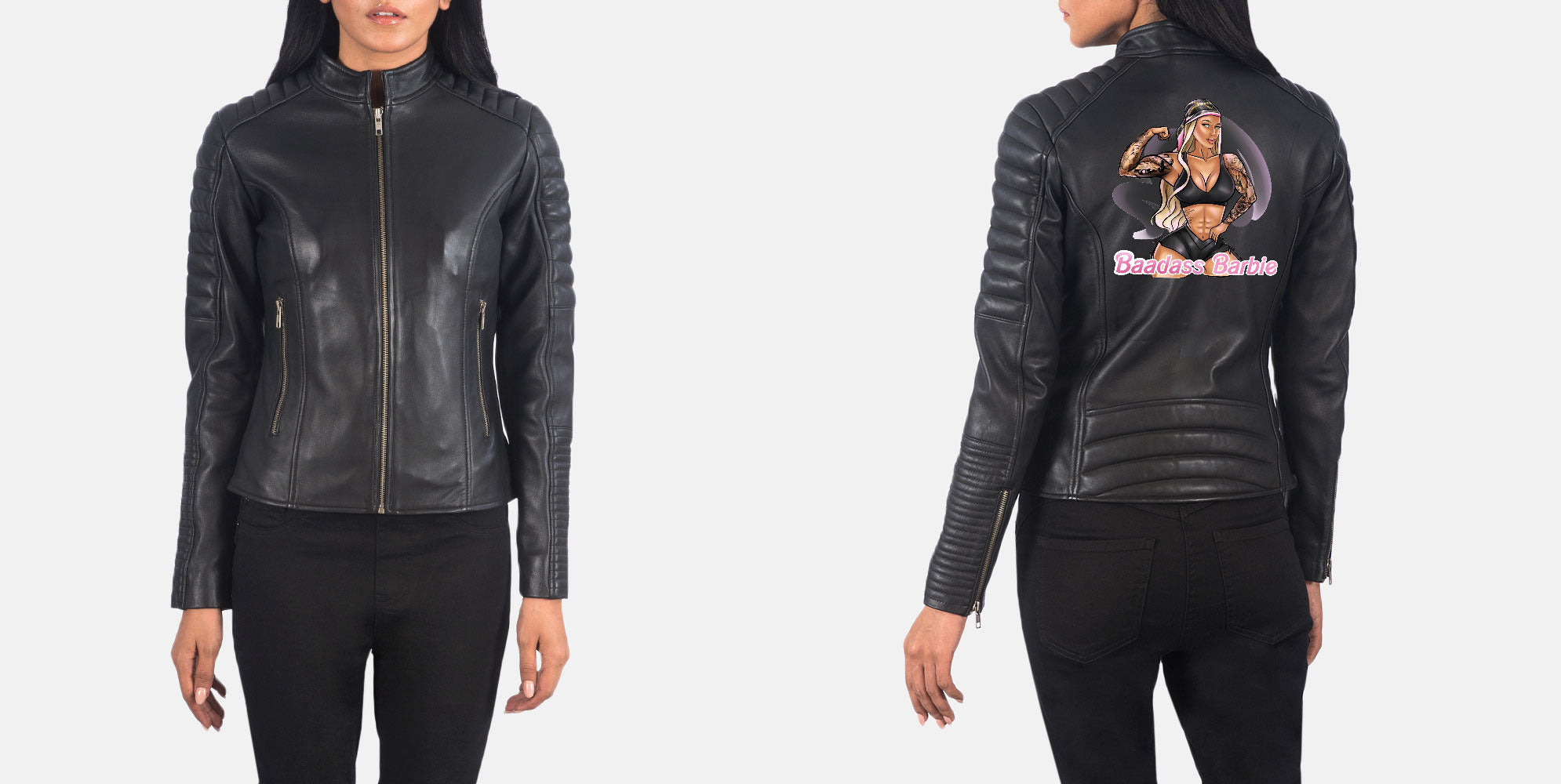 Custom Nicole Drinkwater Leather Jacket