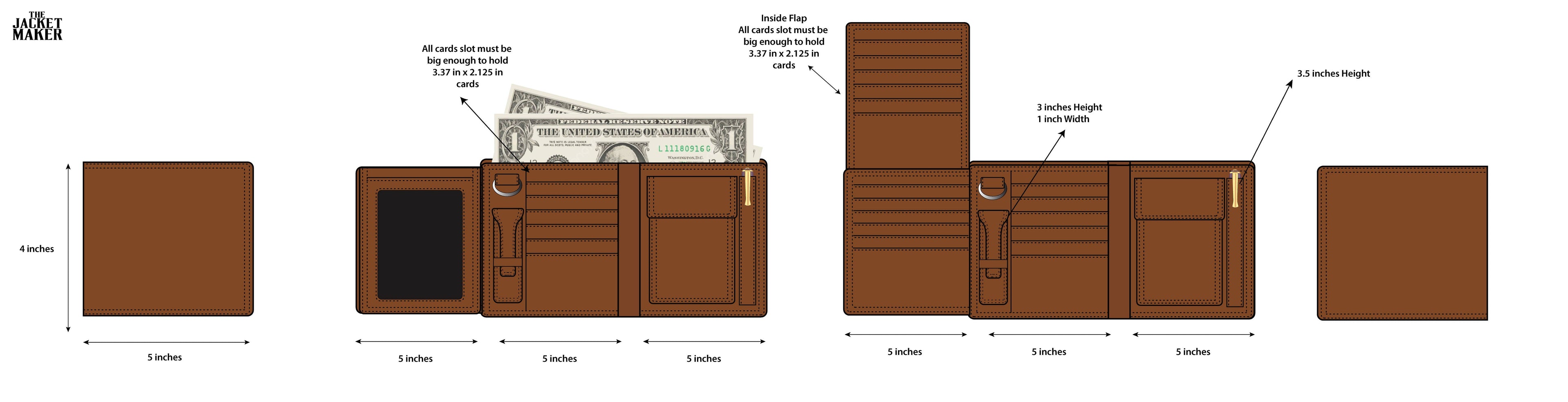 Custom Karan Bariana Leather Wallet 1/2 Inastallment