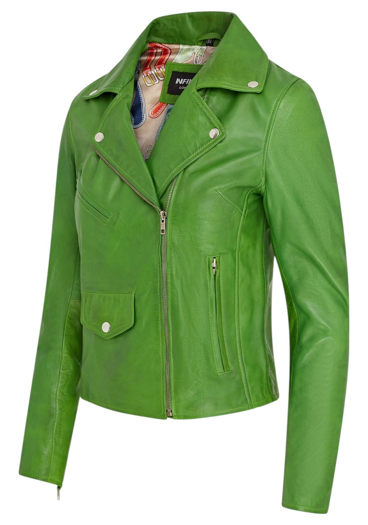 Women's Classic Brando Biker Leather Jacket - Broome