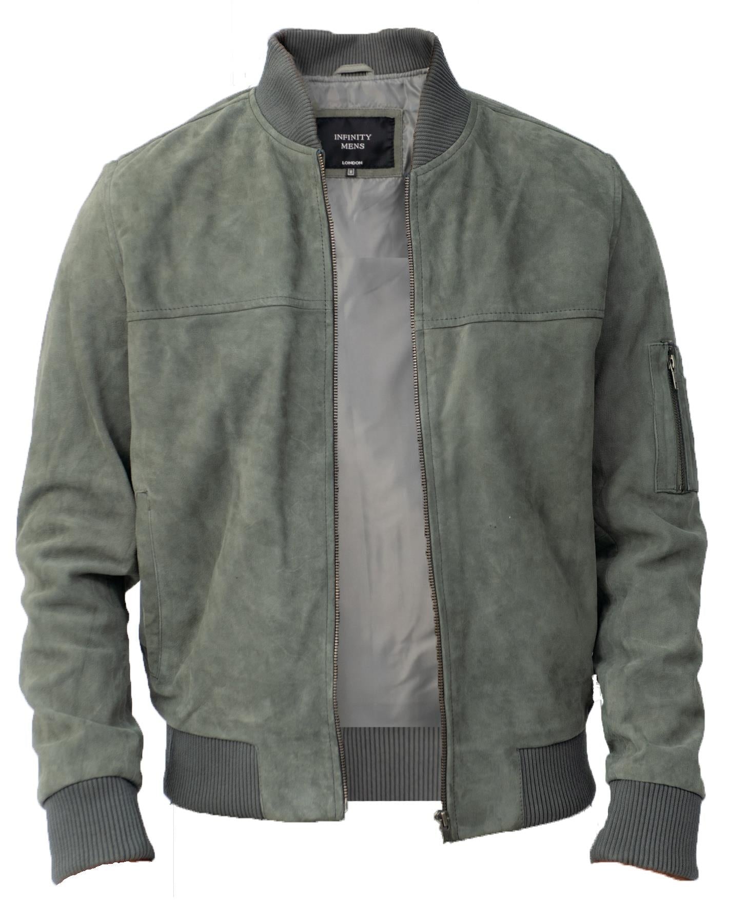 Mens Goat Suede MA-1 Bomber Jacket-Auckland