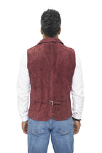 Mens Classic Smooth Goat Suede Leather Waistcoat-Exeter