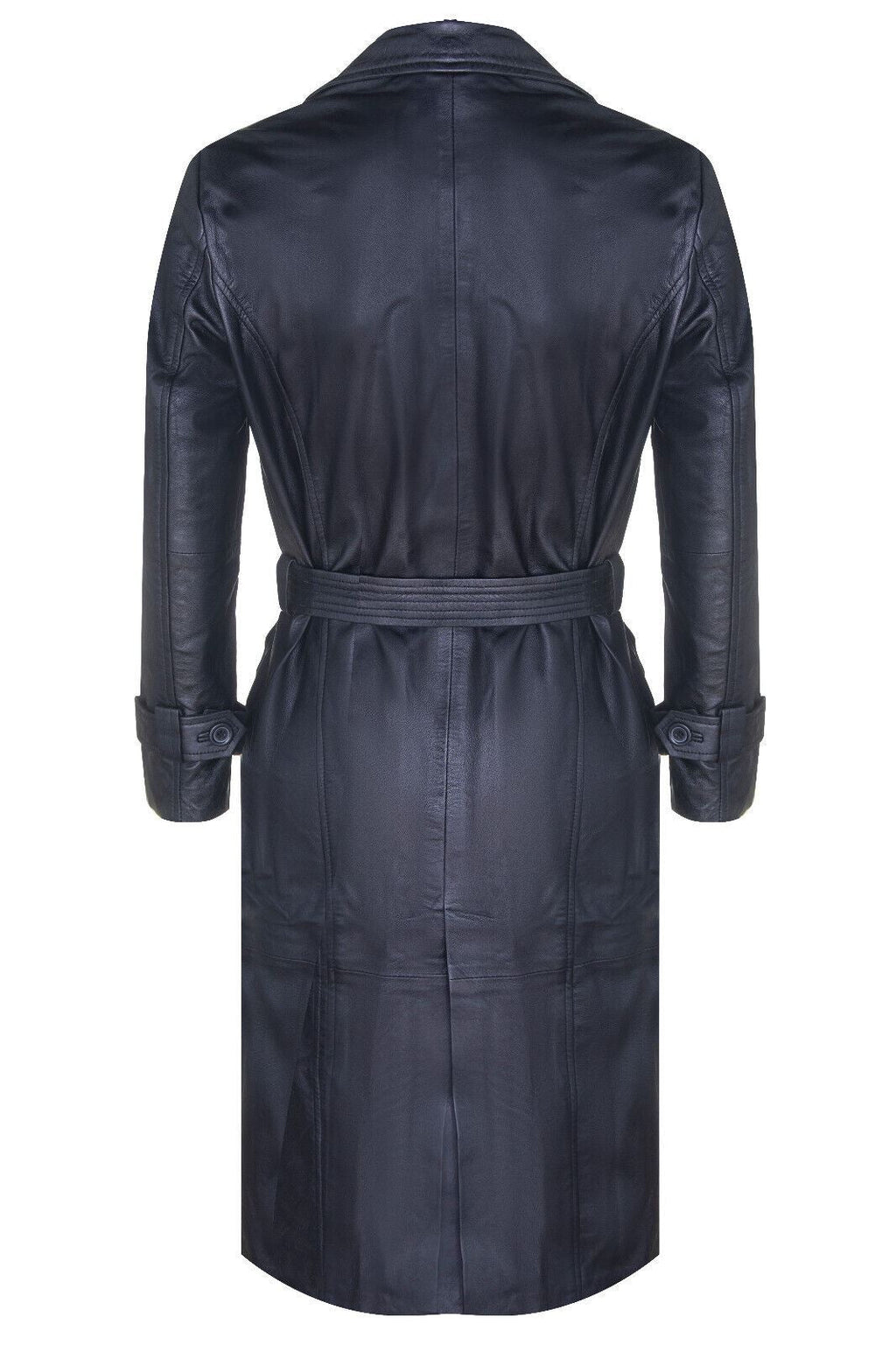 Mens Leather Full Length Trench Coat-Appleton