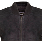 Womens Classic MA-1 Suede Bomber Jacket-Newbury