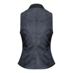Womens 1920s Black Wool Classic Retro Vintage Waistcoat