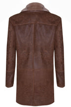Mens Warm Shearling Sheepskin Leather Coat-Florence