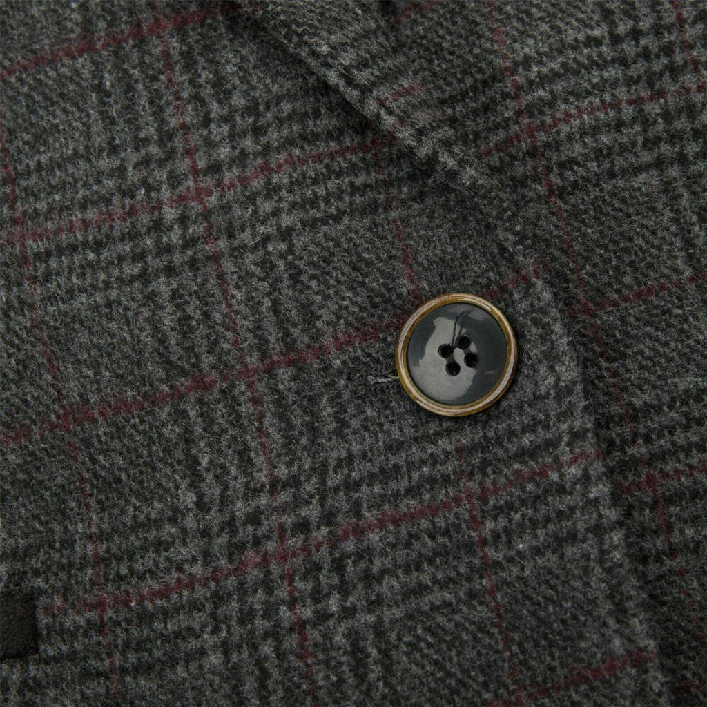 Womens Tweed 1920s Herringbone Charcoal Waistcoat