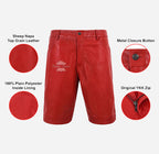 Men's Premium Real Leather Gym Shorts