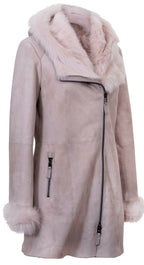 Ladies Suede Merino Sheepskin Coat-Samara