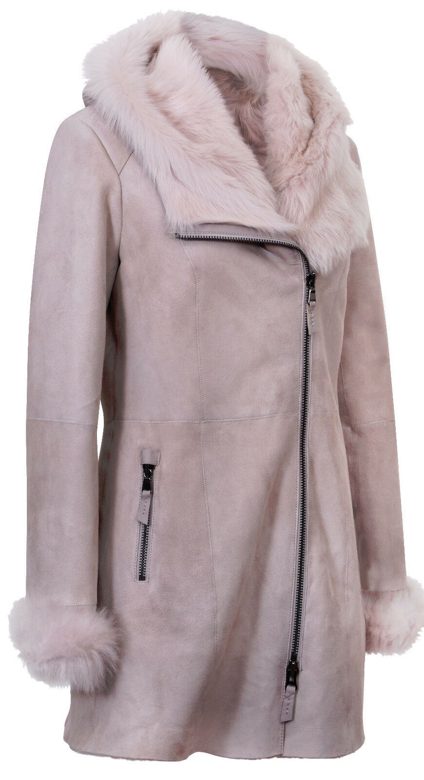 Ladies Suede Merino Sheepskin Coat-Samara