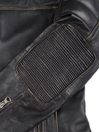 Women's Dark Brown Biker Style Leather Jacket