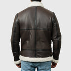 Men’s Brown B-3 Bomber Leather Jacket