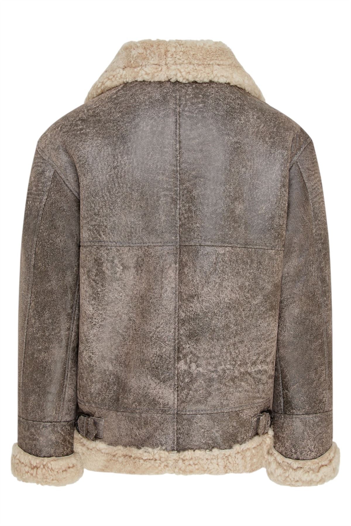 Mens B3 WW2 Sheepskin Leather Flying Aviator Jacket-Houston