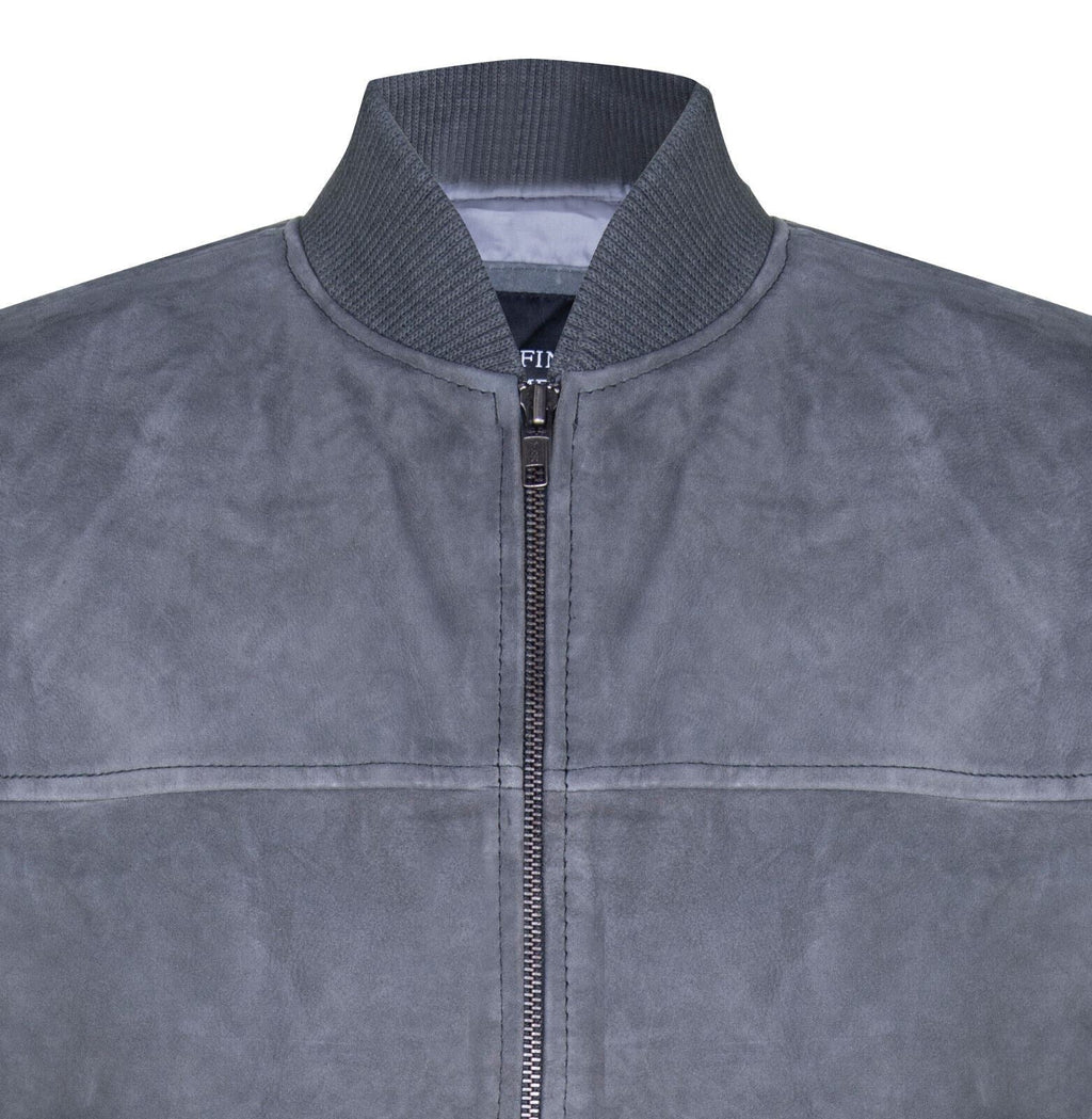 Mens Suede Leather MA-1 Varsity Bomber Jacket