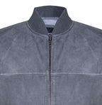 Mens Suede Leather MA-1 Varsity Bomber Jacket