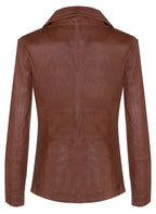 Womens Soft Leather Blazer Jacket-Apeldoorn