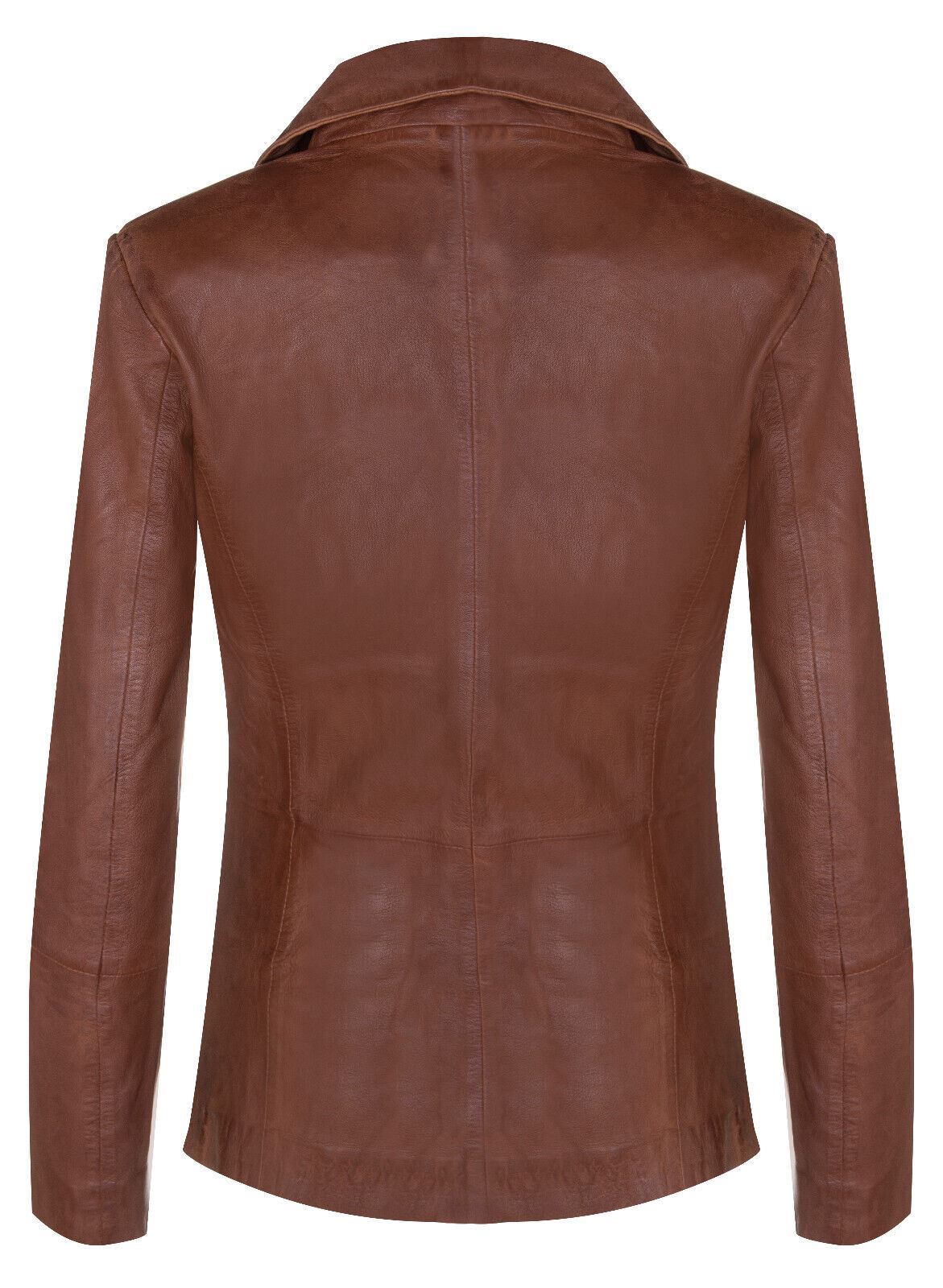 Womens Soft Leather Blazer Jacket-Apeldoorn