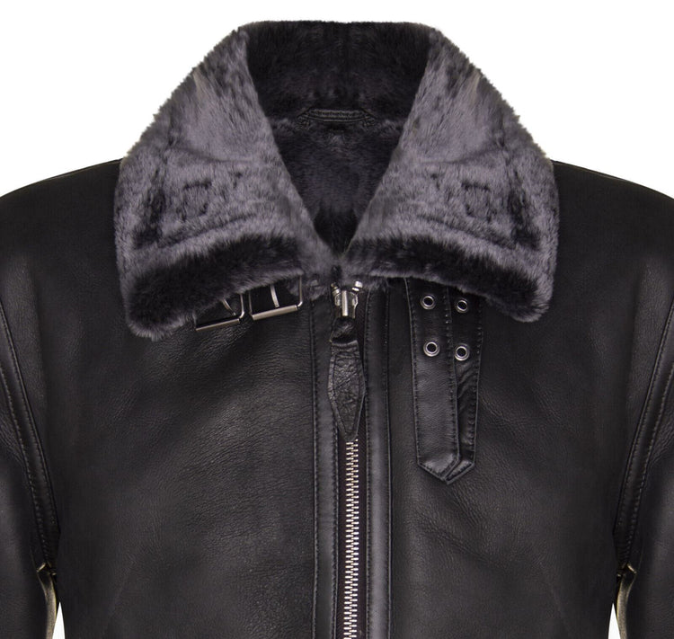 Men's B3 Sheepskin Shearling Aviator Pilot Flying Jacket