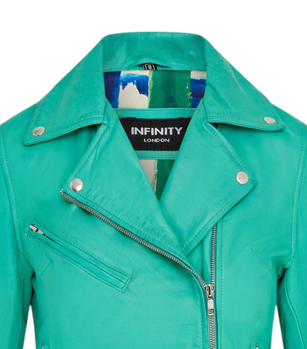 Women's Classic Brando Biker Leather Jacket - Broome