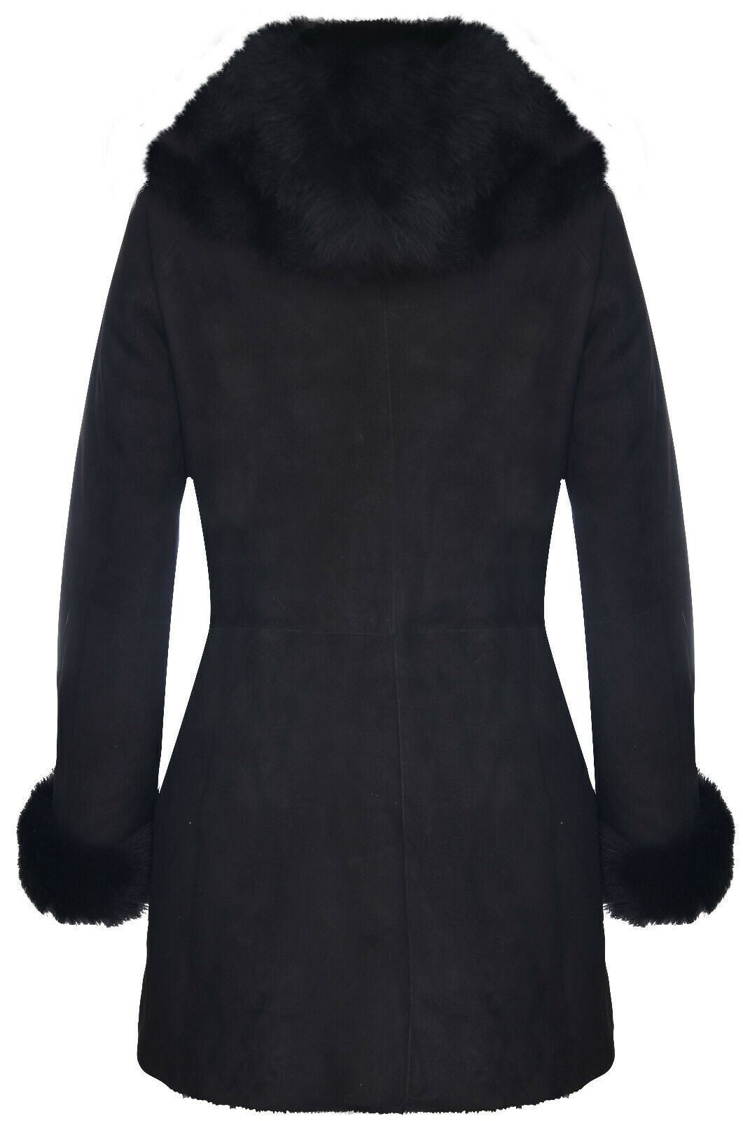 Ladies Suede Merino Sheepskin Coat-Samara