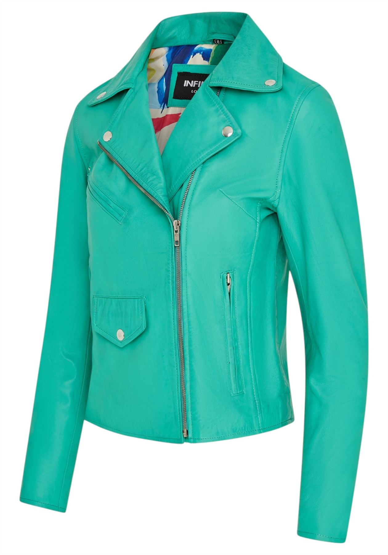 Women's Classic Brando Biker Leather Jacket - Broome