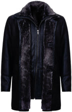 Mens Warm Shearling Sheepskin Leather Coat-Florence