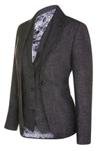 Womens 1920s  Grey Wool Classic Vintage Retro Blazer