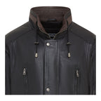 Mens Soft Italian Leather Parka Coat-Winnipeg