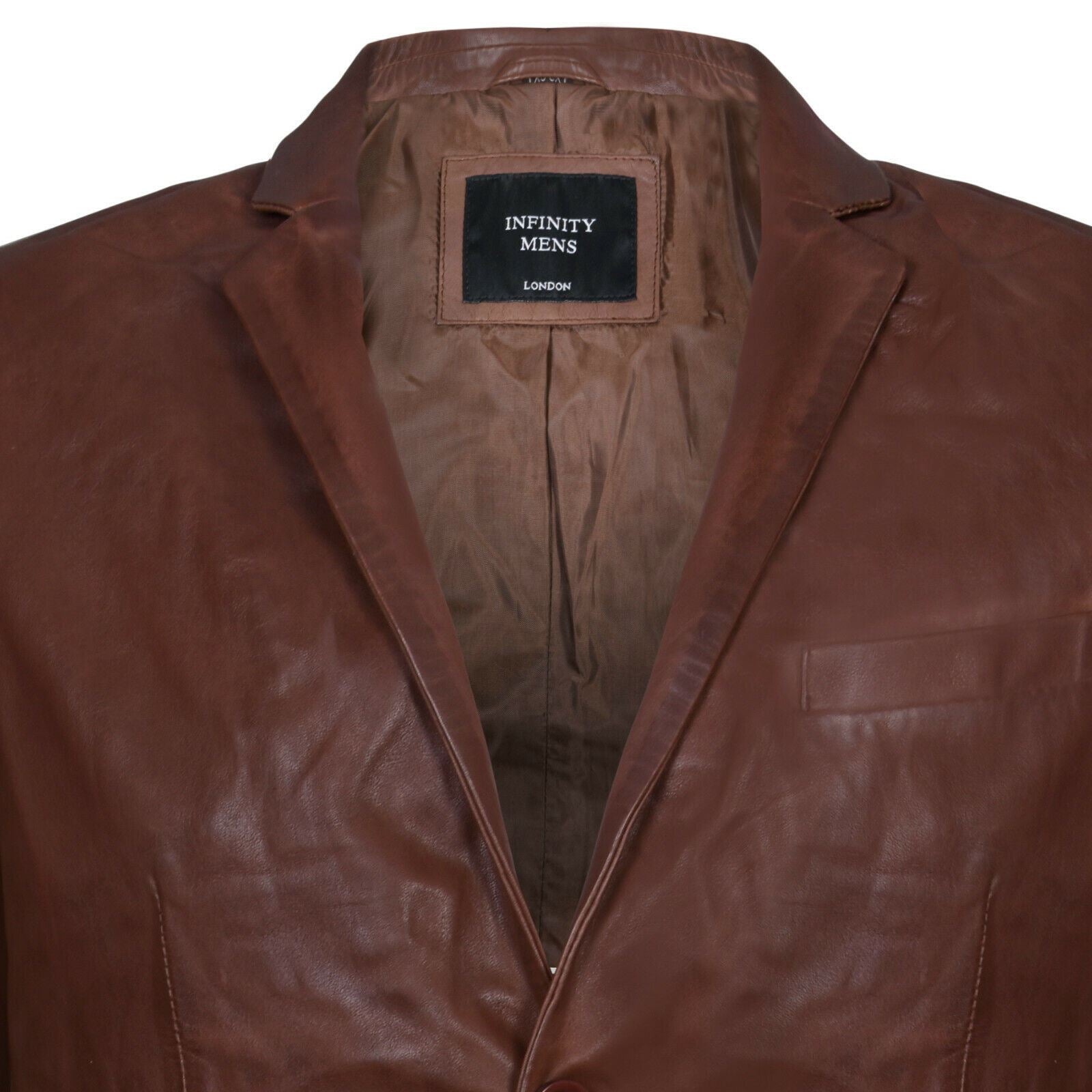 Mens Jacket Leather Blazer Soft Italian Fitted Vintage Coat