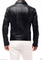 New Men's leather motorcycle jacket Slim fit leather jacket Coat A537