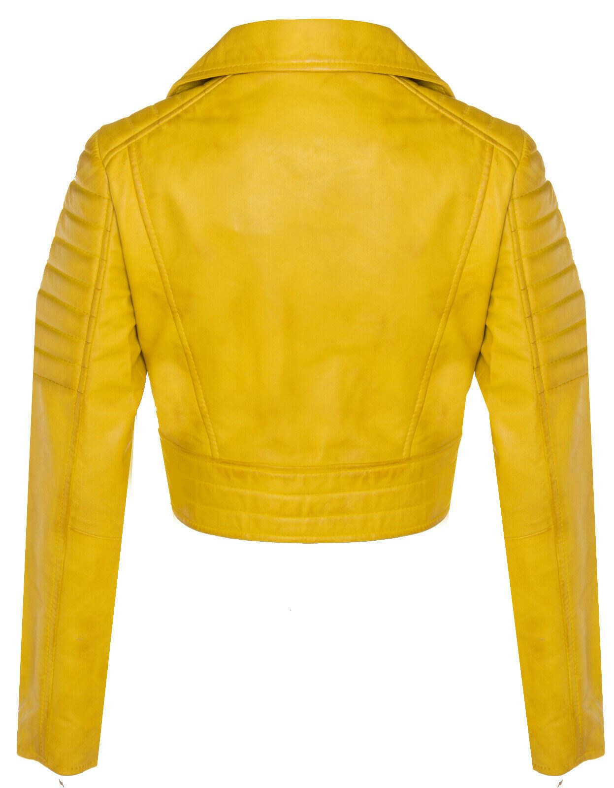 Womens Brando Cropped Leather Jacket-Longtown