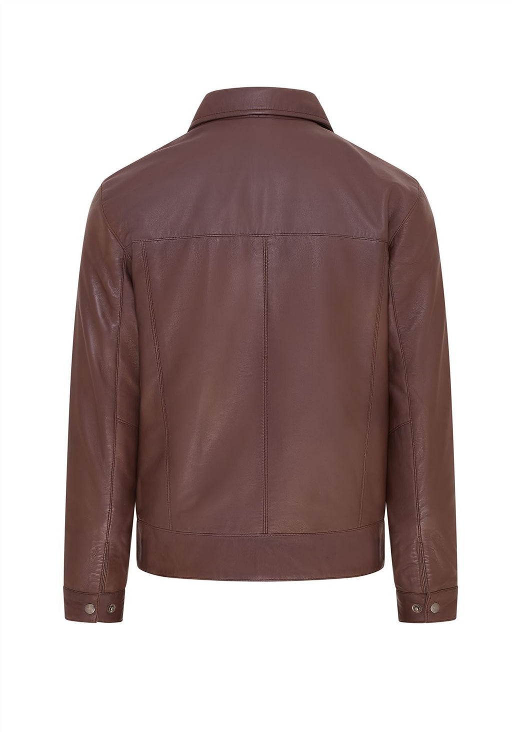 Mens Retro Classic Leather Harrington Biker Jacket - Drammen