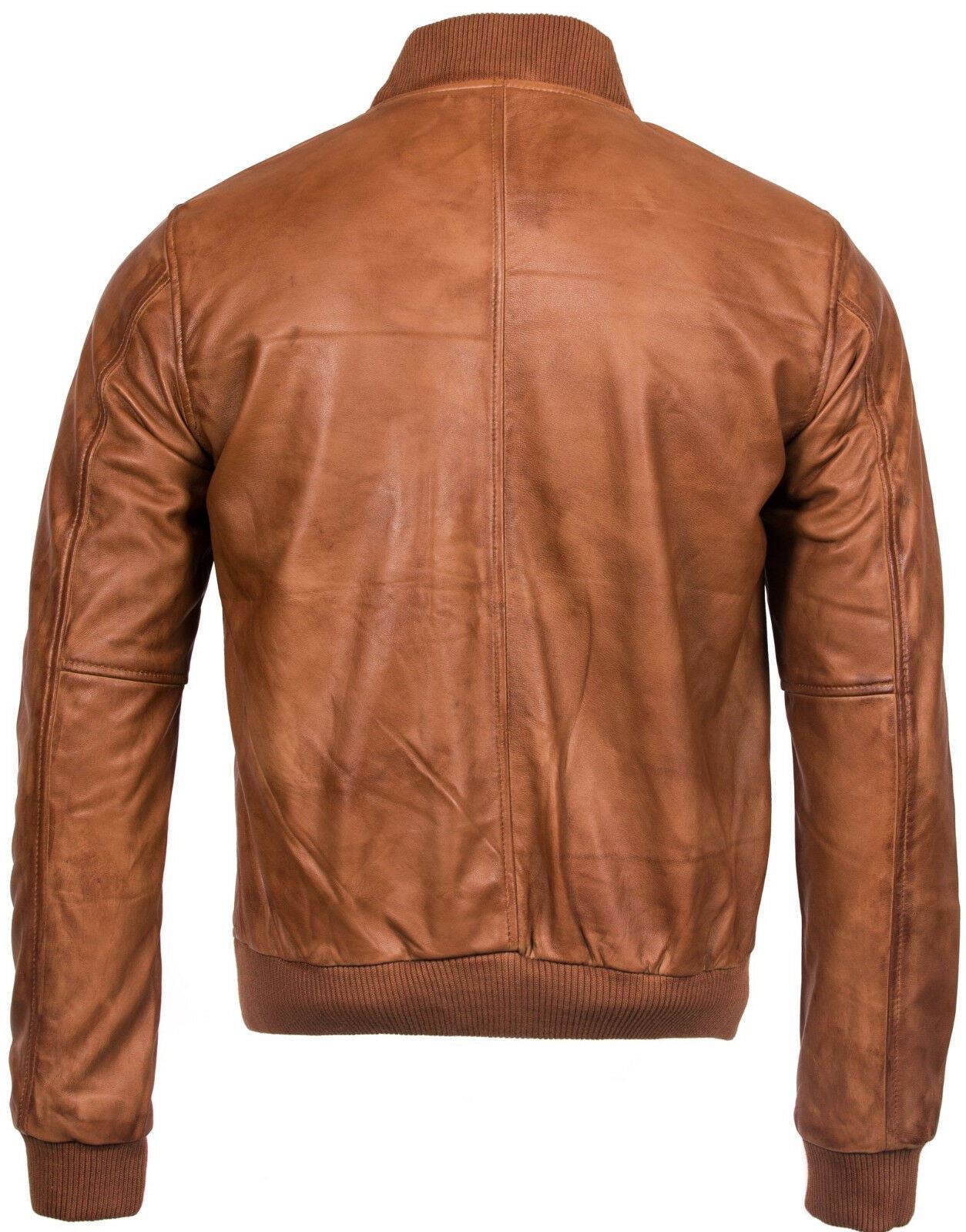 Mens Retro Varsity Leather Bomber Jacket-Pretoria
