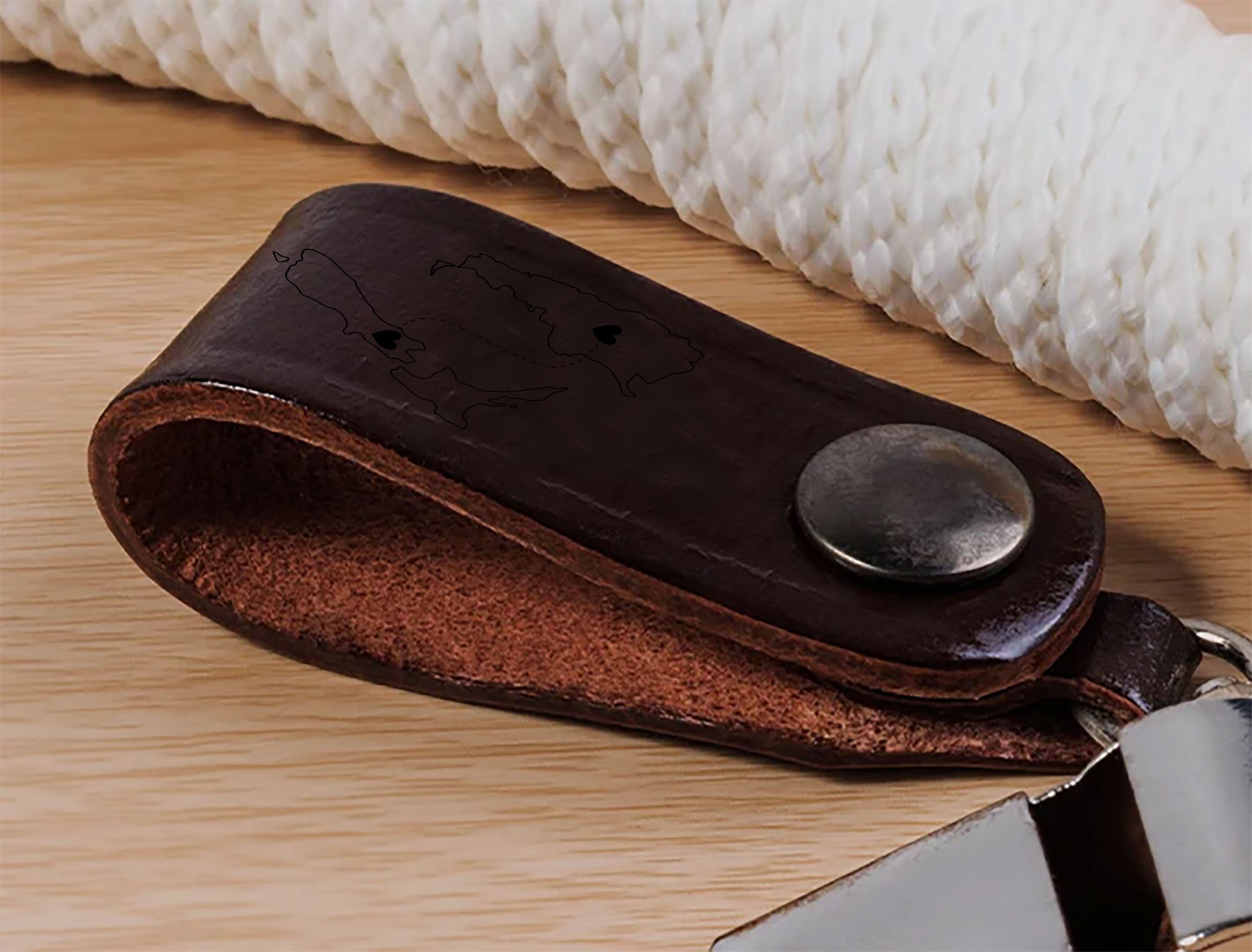 Custom Lili Alraune Leather Keychain