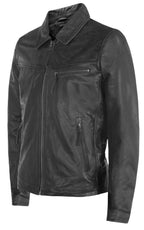 Mens Classic Cow Hide Leather Biker Jacket