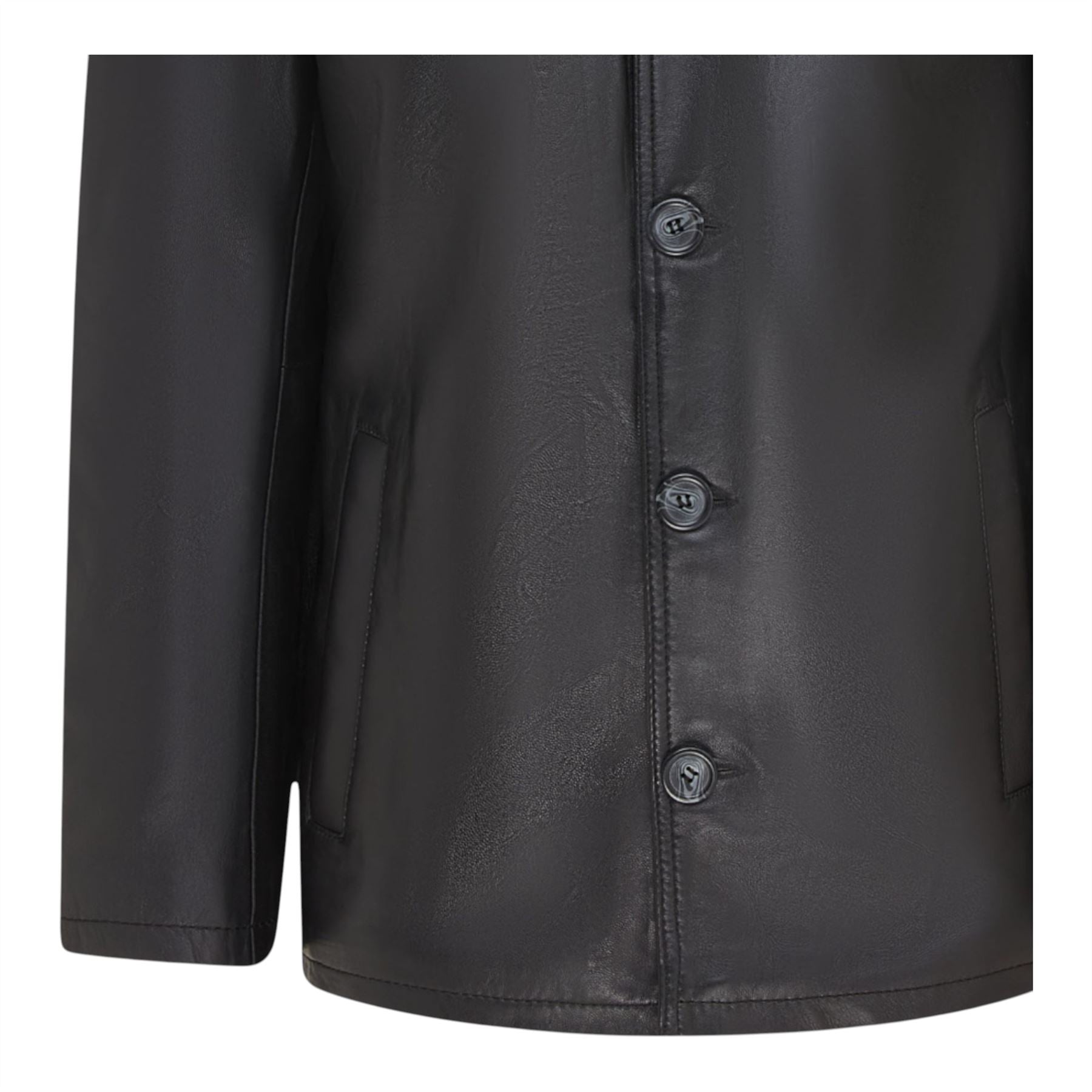 Men’s 4 Button Italian Leather Blazer Jacket - Loxton