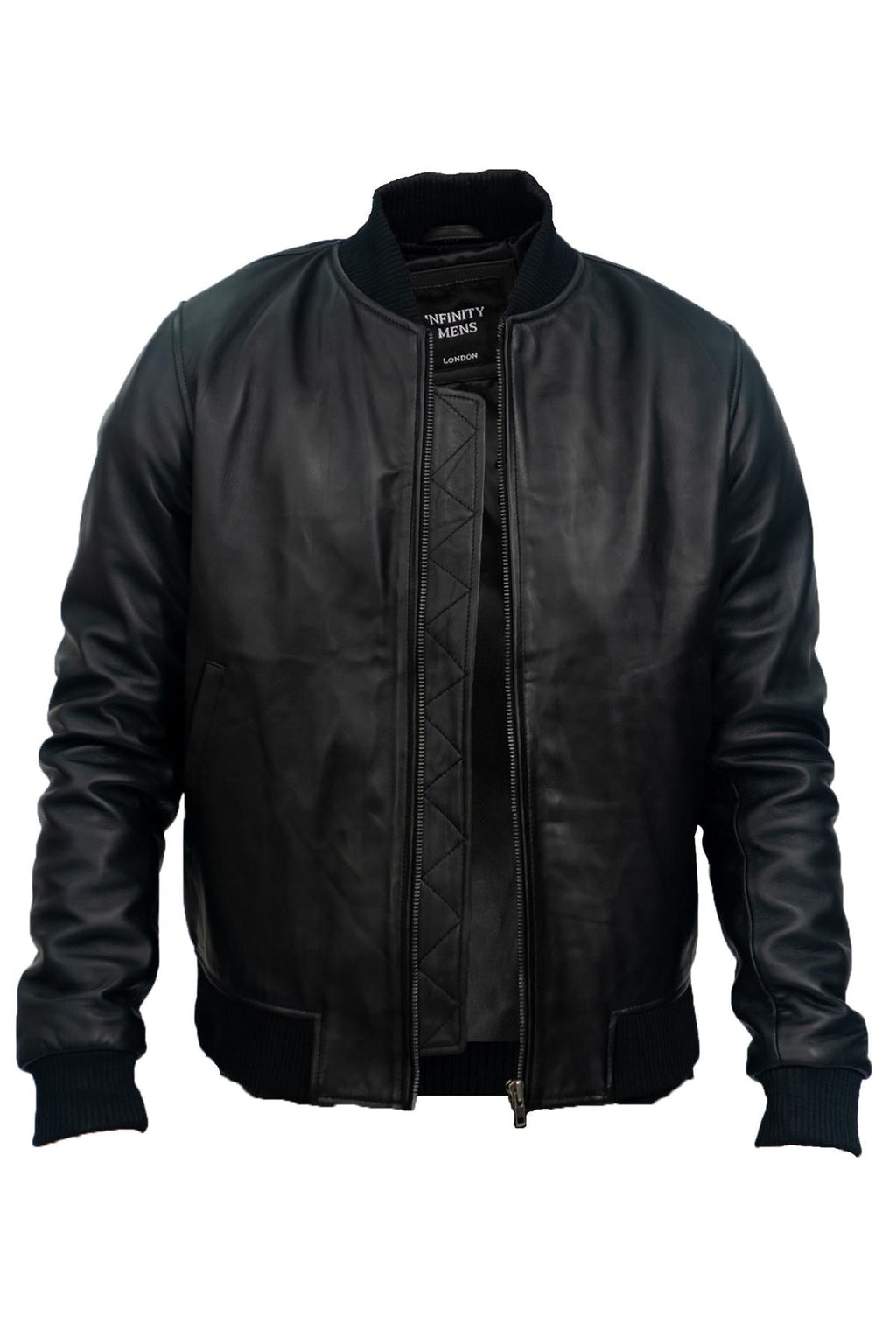 Mens Retro Varsity Leather Bomber Jacket-Pretoria